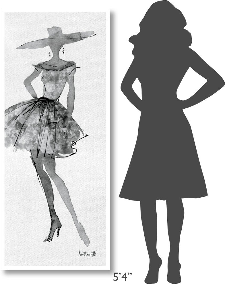 "Fashion Sketchbook V" Digital Paper Print by Anne Tavoletti, 26"x62"