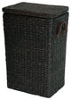 Rush Grass Laundry Basket, Black