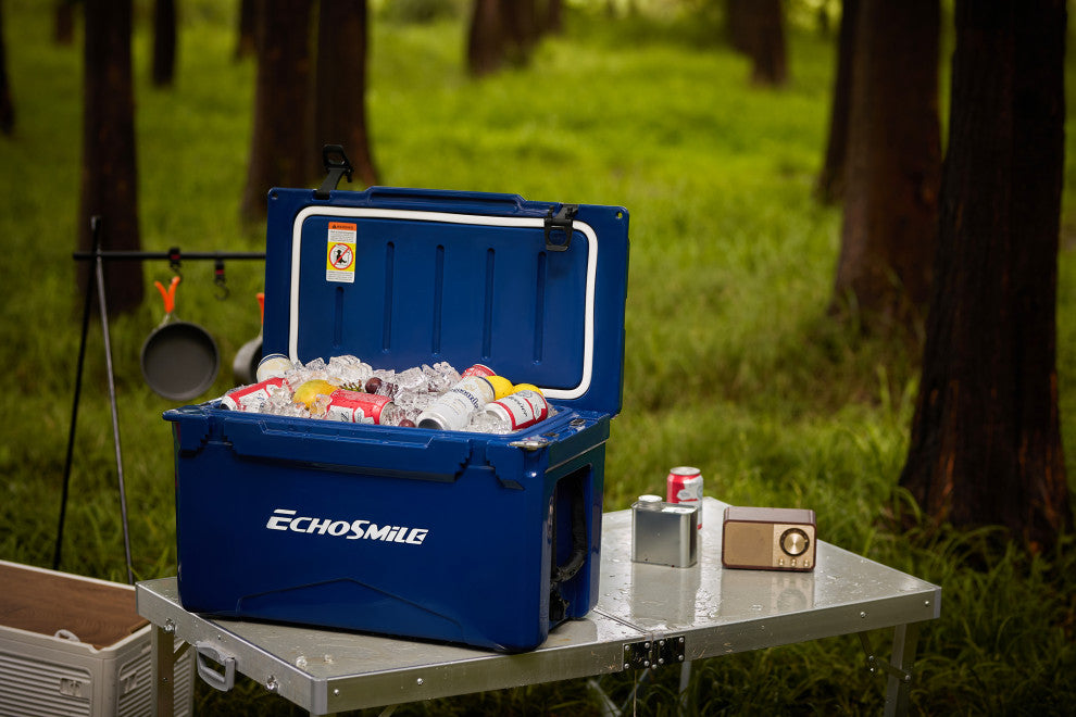 EchoSmile 35 qt. Rotomolded Cooler, Dark Blue