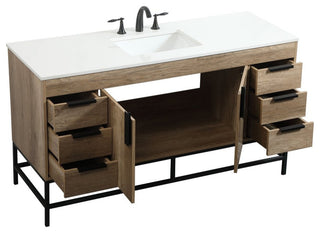 Home Living 22" Modern Natural Oak-Light Bathroom Vanity