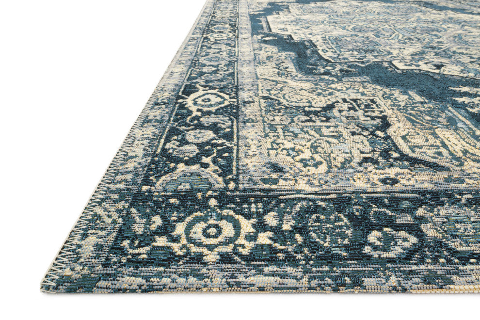 Mika In/out Area Rug by Loloi, Dk Blue/Dk Blue, 1'6"x1'6" Sample Swatch