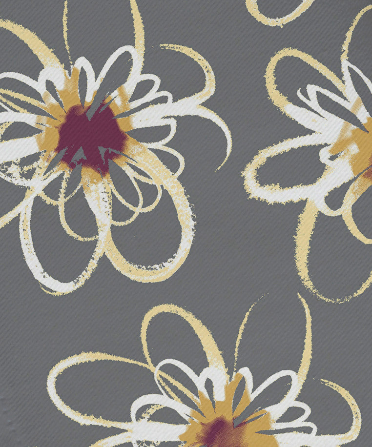 Penelope Floral, Geometric Print Napkin, Gray, Set of 4