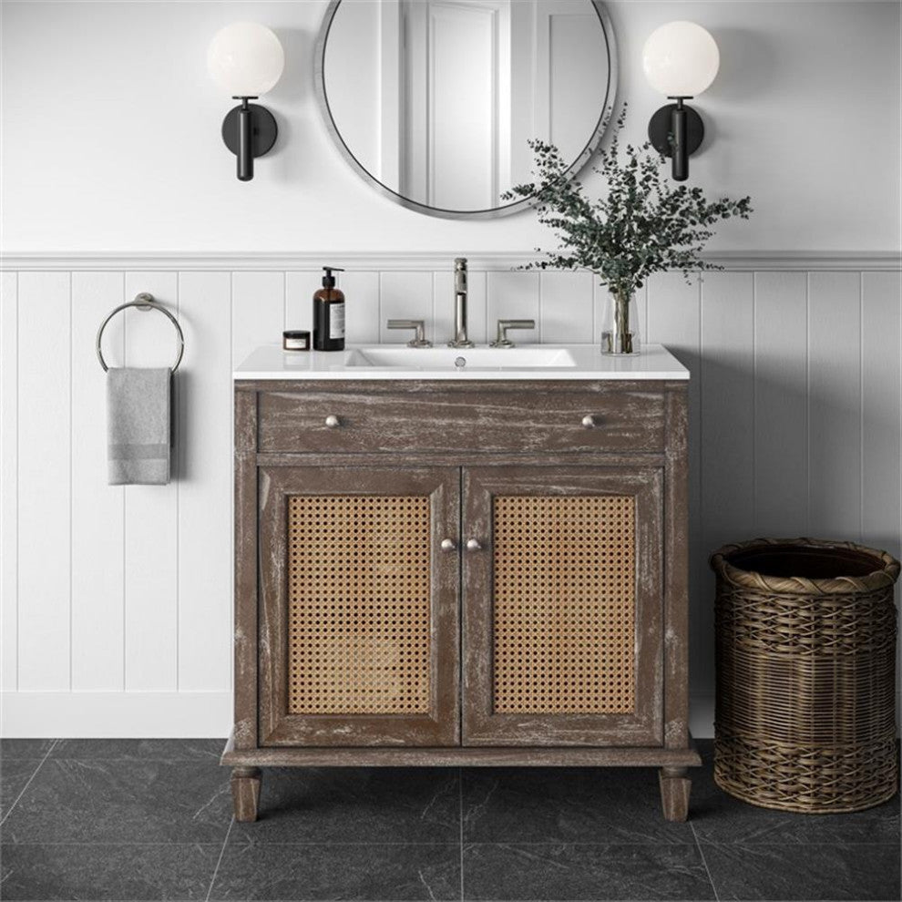 Lilo 36" Bathroom Vanity Gray White -5111