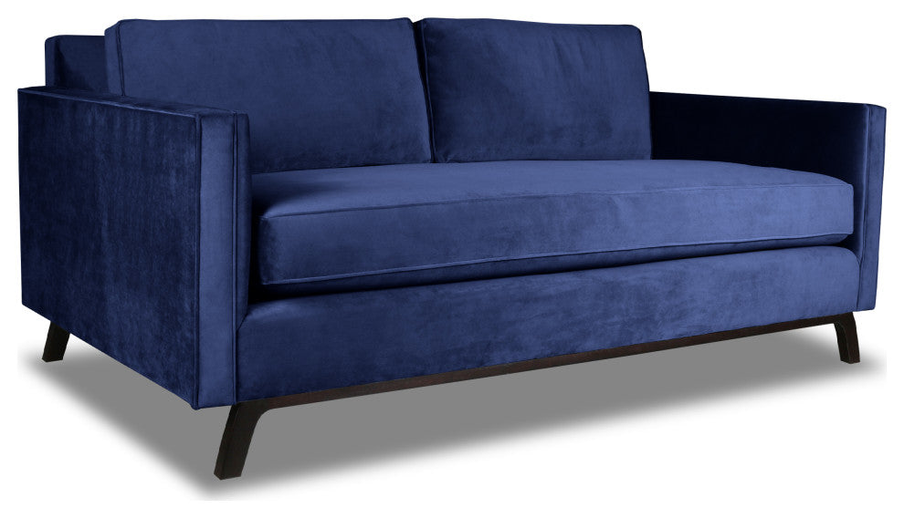Nativa Interiors Chantel 72" Sofa, Blue, Deep Plush Depth