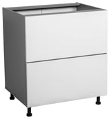 33 Base Cabinet-Double Door-Two Drawer-with White Gloss door