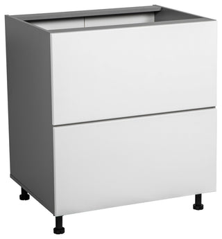33 Base Cabinet-Double Door-Two Drawer-with White Gloss door