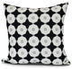 Button Up, Geometric Print Pillow, Black, 26" x 26"