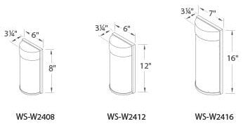 Modern Forms Rain LED Wall Light, Graphite, 12"
