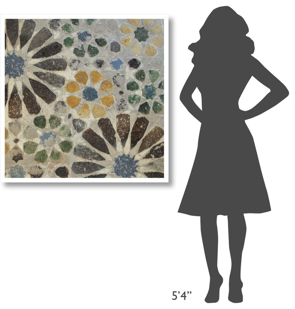 "Alhambra Tile II" Digital Paper Print by Sue Schlabach, 38"x38"