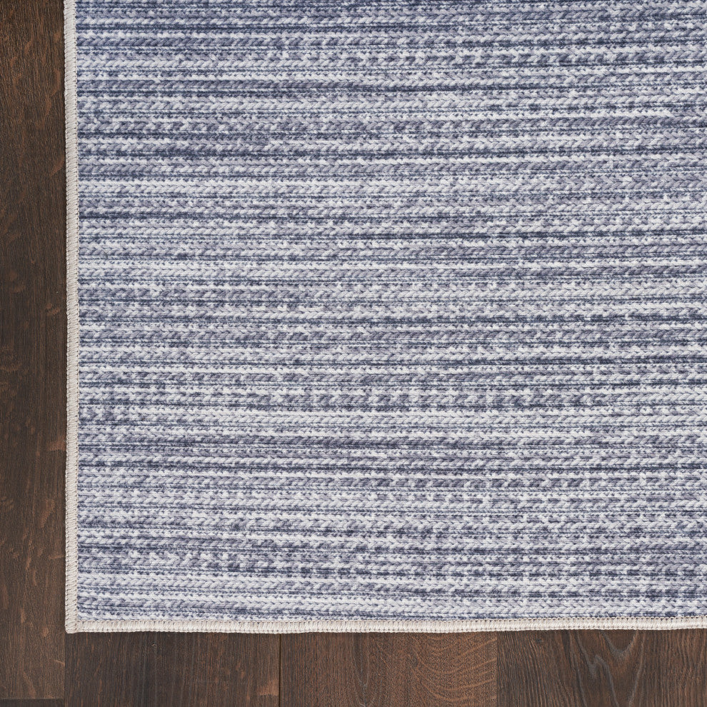 Nourison Washables 4' x 6' Grey Modern Indoor Area Rug
