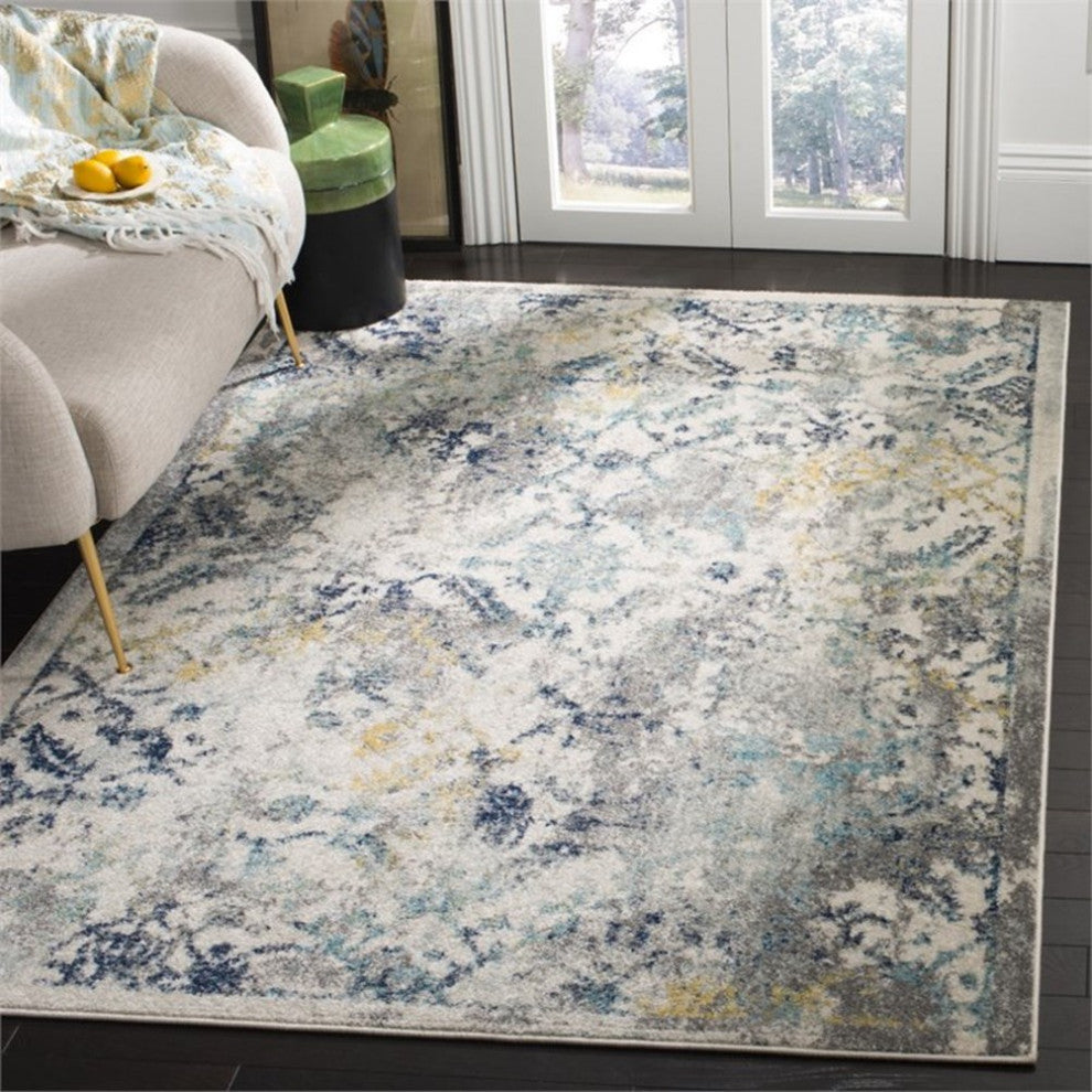 Safavieh Madison 9' x 12' Rug in Ivory and Blue