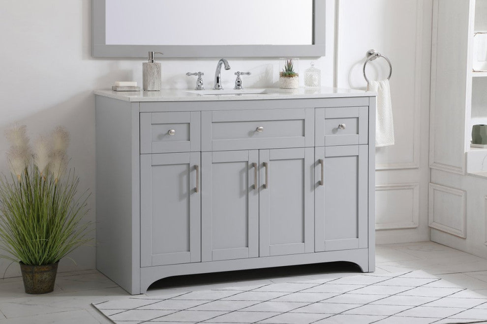 22" Traditional Grey-Light Bathroom Vanity