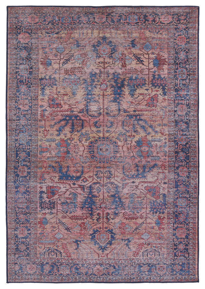 Vibe by Jaipur Living Ainsworth Medallion Blue/ Pink Area Rug 5'3"X8'