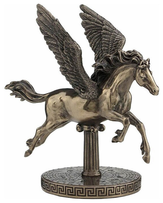Pegasus Horse Statue on Zodiac Base
