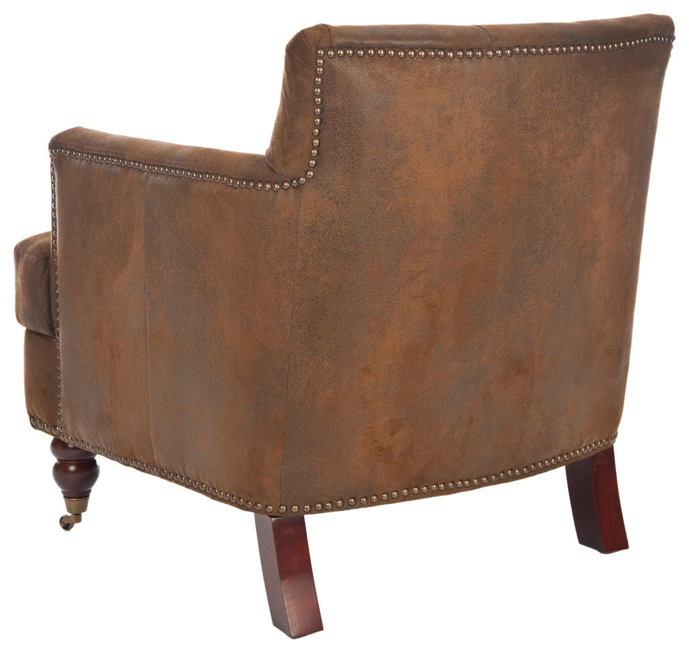 Safavieh Colin Tufted Club Chair, Brown Polyester