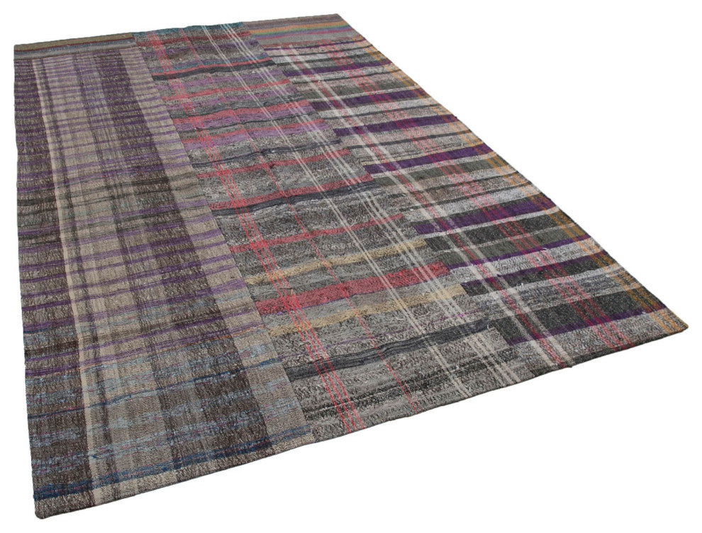 Rug N Carpet - Handmade Oriental 6' 9'' x 10' 0'' Vintage Patchwork Kilim Rug