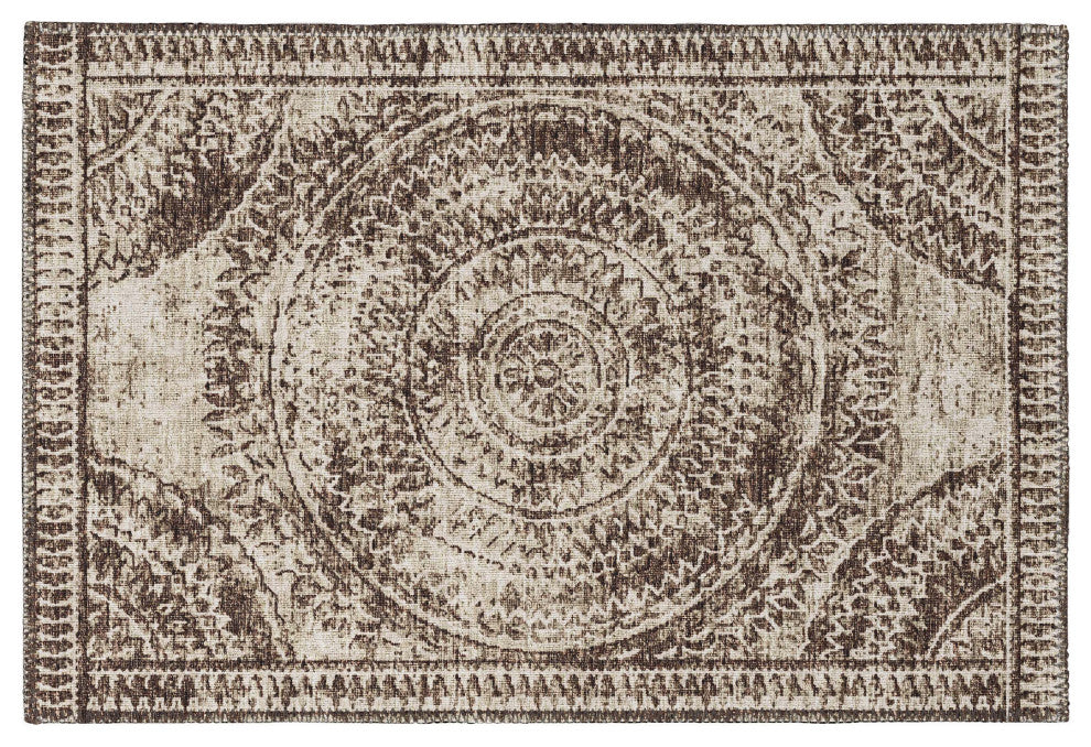 Indoor/Outdoor Sedona SN7 Taupe Machine Washable 1'8" x 2'6" Rug