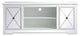 Elegant MF60160AW Modern 60" Mirrored Tv Stand, Antique White