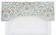 Paisley Prism 50" x 15" Lined Arch Valance, Latte