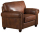 Barbara Leather Craft Chair, Brown