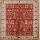 Ahgly Company Indoor Square Mid-Century Modern Area Rugs, 8' Square