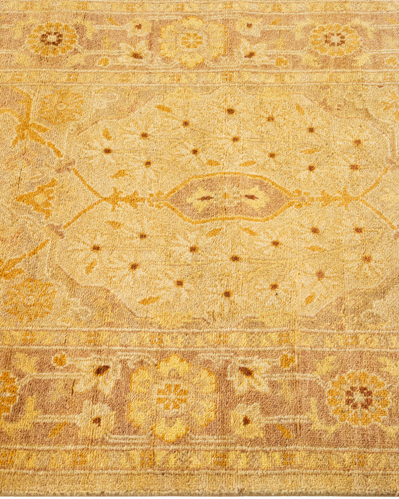 Ottoman, One-of-a-Kind Hand-Knotted Area Rug Beige, 2' 6" x 14' 4"