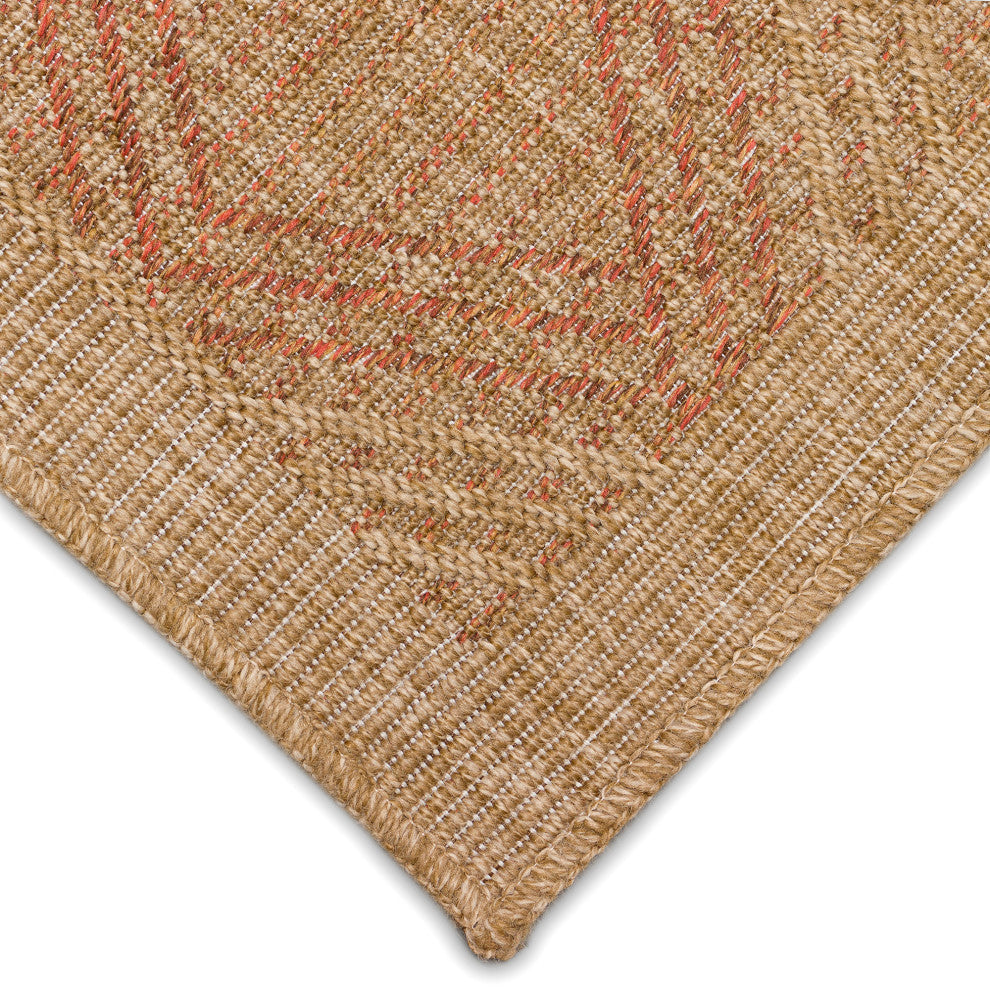 Sahara Links Indoor/Outdoor Rug Terracotta 7'10" Square
