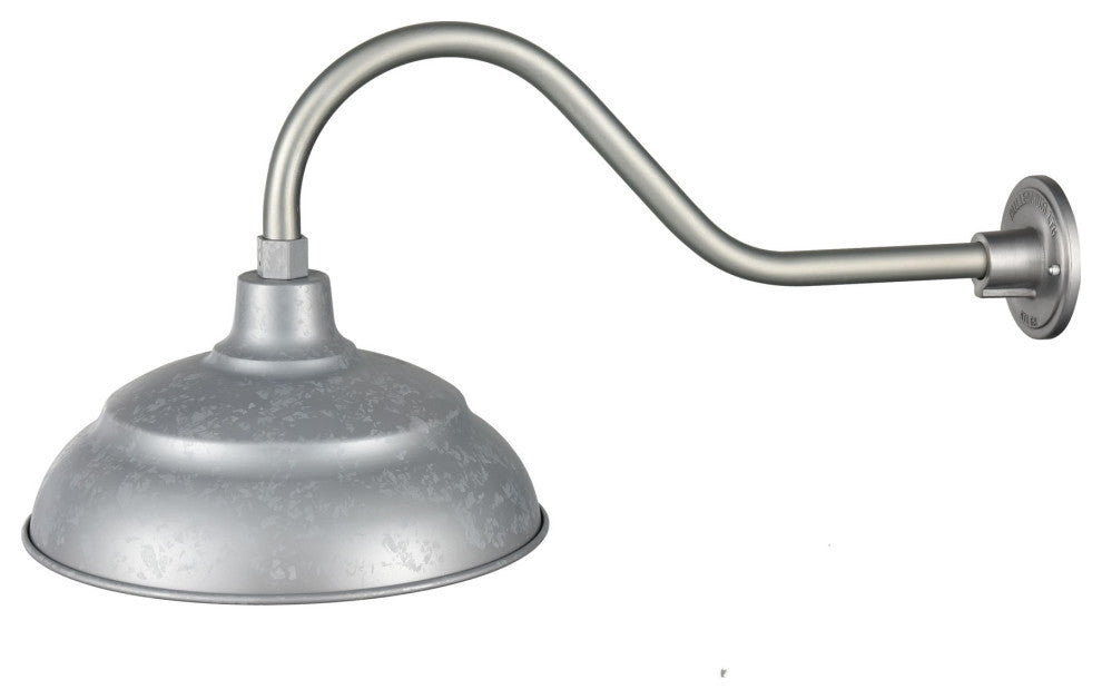 R Series Collection 1 Light 14" Painted Galvanized RLM Warehouse Shade