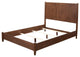 Flynn Mid Century Modern Full Size Panel Bed, Walnut