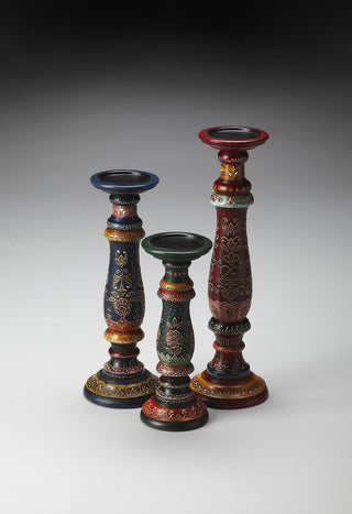 Butler  Hand Painted Candle Holder