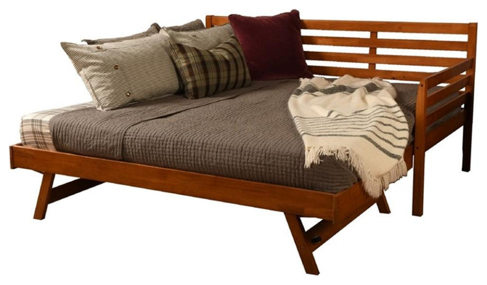 Home Square 3-Piece Set with 2 Daybed Mattresses & Daybed in Barbados Brown