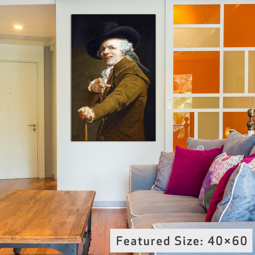 "Joseph Ducreaux's Self-Portrait" Wrapped Canvas Print, 40x26x1.5