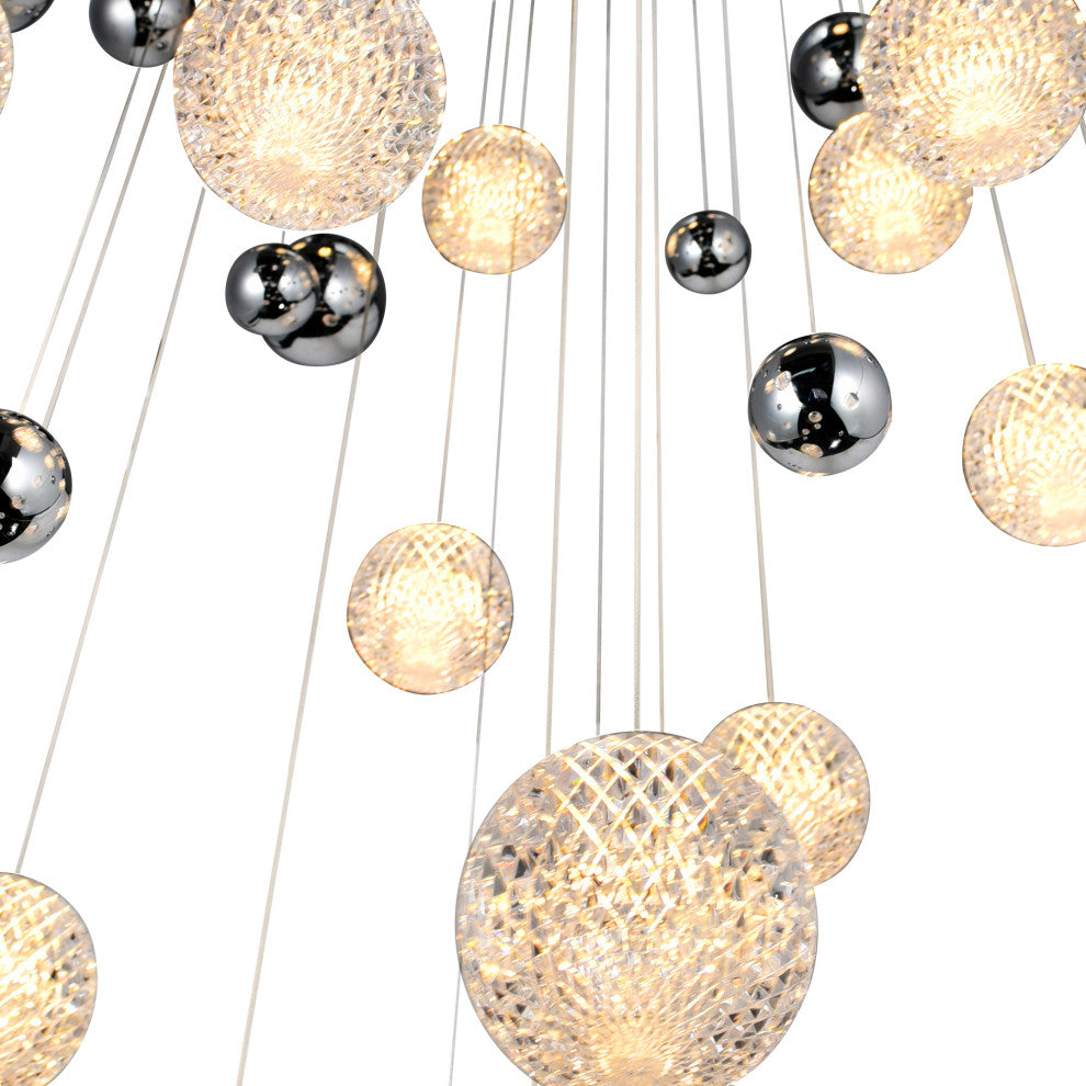 CWI Lighting 1679P40-9-601-RC Siena 9 Light Chrome Chandelier