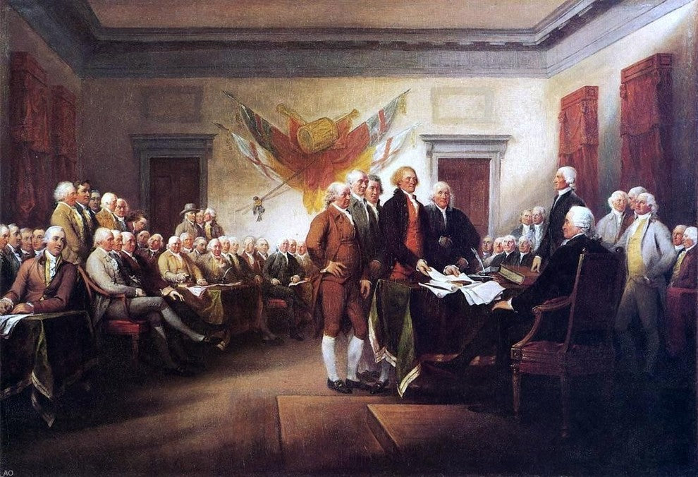 John Trumbull The Declaration of Independence- July 4- 1776 Wall Decal