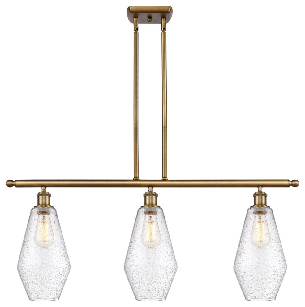 Innovations 516-3I-BB-G654-7 3-Light Island Light, Brushed Brass