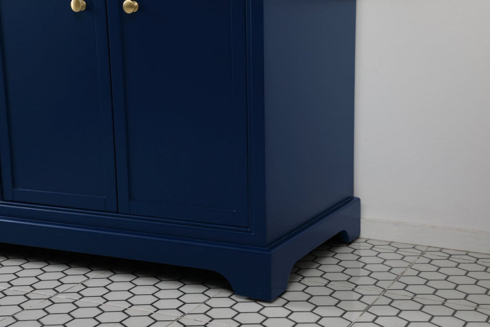 Home Living 72" Double Bathroom Vanity, Blue