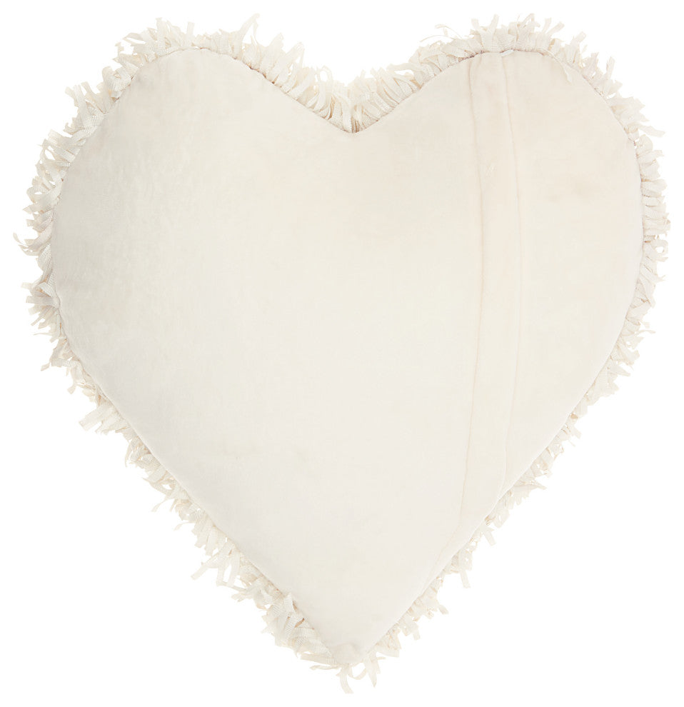 Mina Victory TL001 Throw Pillow, Cream, 18" x 18"
