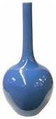 Oriental Midnight Blue Glaze Porcelain Plain Long Neck Vase Hws1835