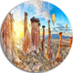 Mushrooms, Landscape Photography Disc Metal Wall Art, 36"
