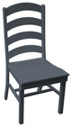 Poly Lumber Ladderback Dining Chair, Dark Gray