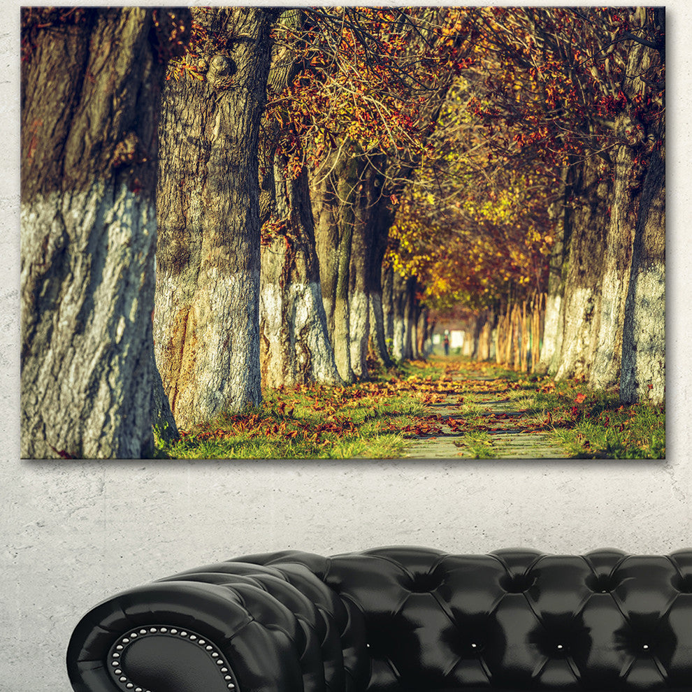 Colorful and Serene Autumn Forest, Modern Forest Canvas Art, 40"x30"