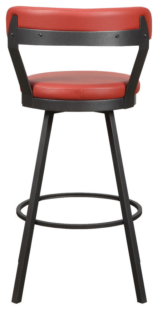 Sonya Pub Height Swivel Stools, Set of 2, Red