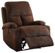 HomeRoots 32" X 37" X 39" Chocolate Linen Fabric Recliner