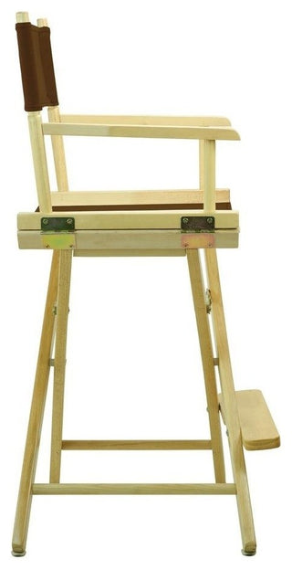 24" Director's Chair, Natural Frame, Brown Canvas