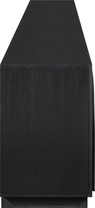 Navona Oak Veneer Sideboards / Buffet, Black, 4pc