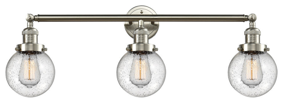 205SNSG2046 Three Light Bath Vanity Franklin Restoration Satin Nickel