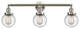 205SNSG2046 Three Light Bath Vanity Franklin Restoration Satin Nickel