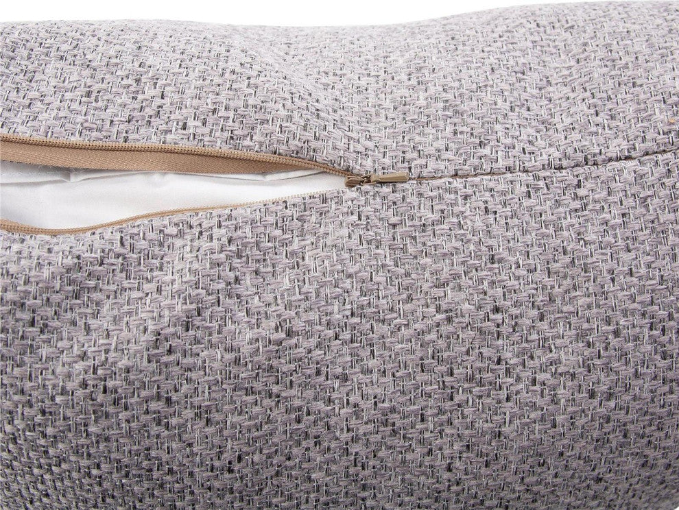 Elegant Square Panama Pillow, Stone