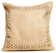 Beige luxurious pillow cover with decorative trim, Throw pillow cover, 20x20