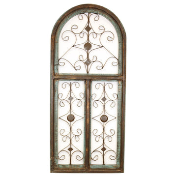 Barcelona Architectural Wall Window, Turquoise